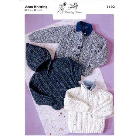 Aran Knitting Pattern 7192 10 Per Pack